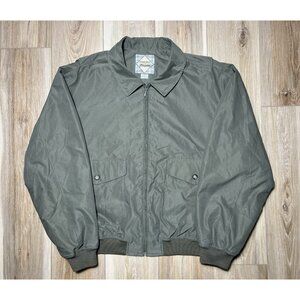 Vintage Eagles Ridge Classics Nylon Green Bomber Jacket - Men Size XL
